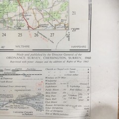 Vintage 1960 Ordnance Survey Map Of Salisbury Sheet 167 Rolled