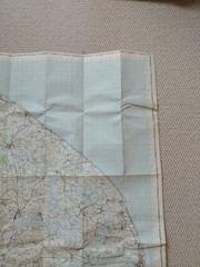 OS National Grid 7th series sheet 126 Norwich linen-backed 1954