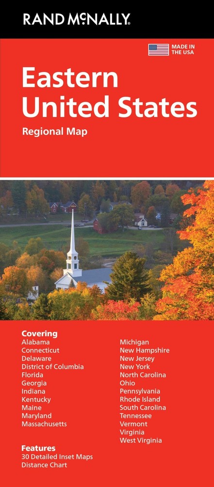 Rand McNally Folded Map: Eastern United States Multicolor