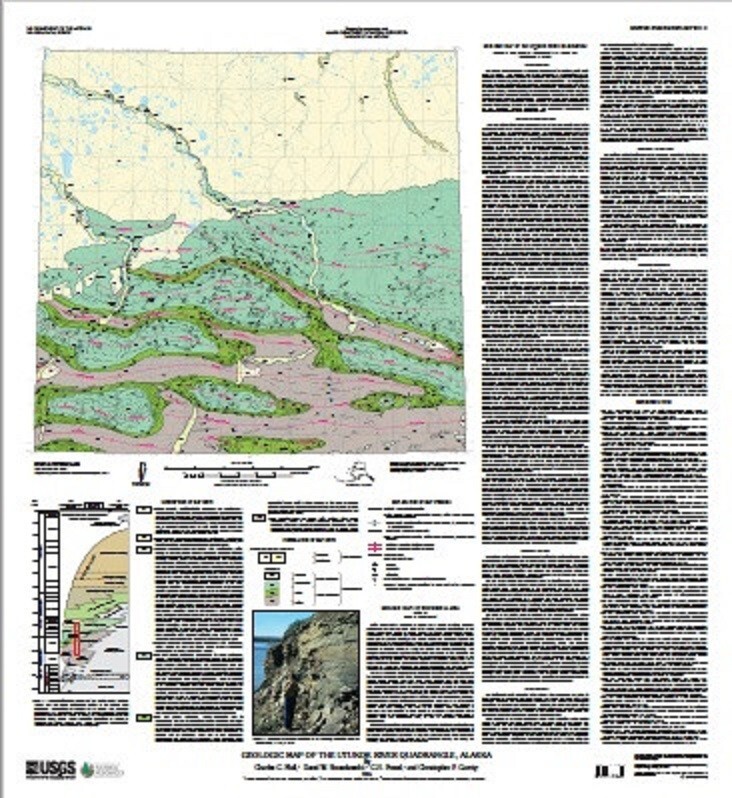 USGS Geologic Map of the Utukok River Quadrangle, Alaska with Storage Sleeve