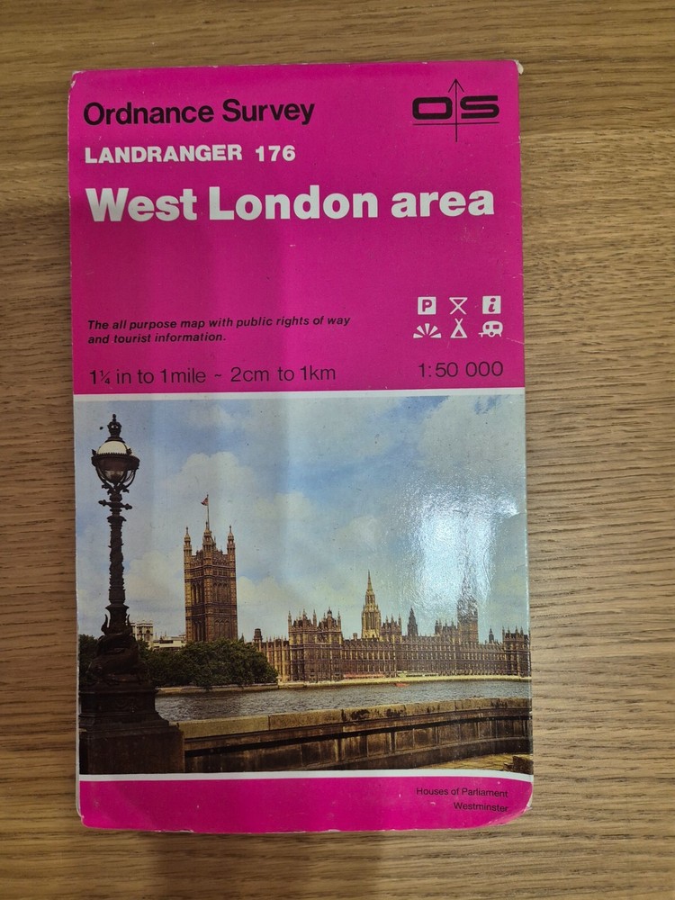 Ordnance Survey Map 1:50 000 – West London