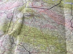 1970s Old Vintage Bartholomew’s Half-inch Contoured Map Sheet 10 Kent