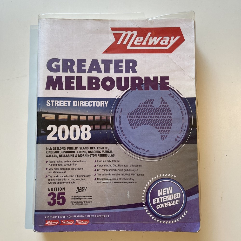 Melway 2008 Greater Melbourne Street Directory Edition 35