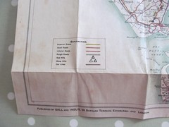 VINTAGE THE GRADED ROAD MAP THE LAKE DISTRICT GALL & INGLIS WATERPROOF CLOTH