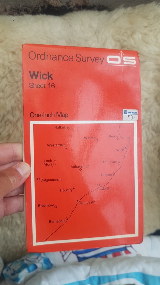 1969 Ordnance Survey One Inch Map 16 Wick