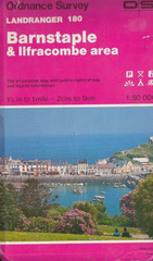 Ordnance Survey 1:50,000 Landranger Map Sheet 180 Barnstaple & Ilfracombe area