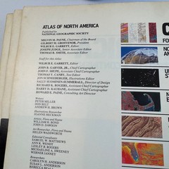 Vintage 1985 National Geographic Atlas of North America Space Age Maps Oversized