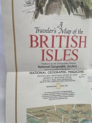 Vintage National Geographic A Traveler’s Map Of The British Isles April 1974
