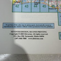 Florida Atlas & Gazetteer DeLorme 7th Ed Topographic Maps GPS Back Roads