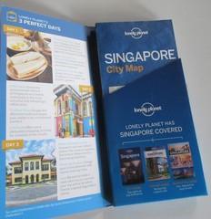 Lot of 2 Lonely Planet Maps Singapore City & Bangkok City 2017 PB w/Slipcase VG