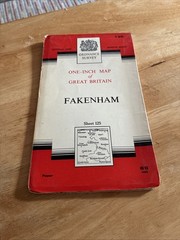 FAKENHAM – 1954 Ordnance Survey One Inch Map 125 North Norfolk – Wells, Holt etc