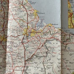 Northern England and Southern Scotland ‘Mobil’ Road Map No. 3 1963