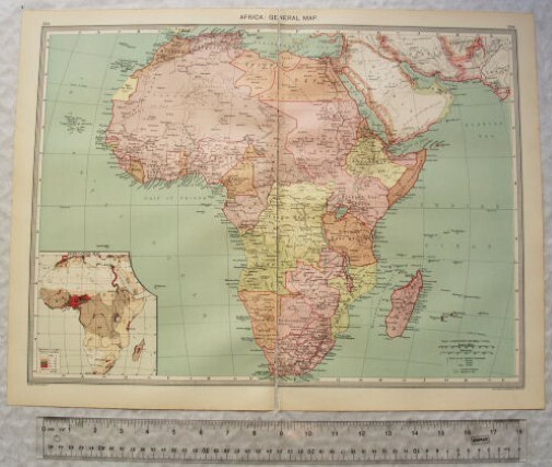 c1907 Harmsworth Plate No. 133-134 Africa General Map