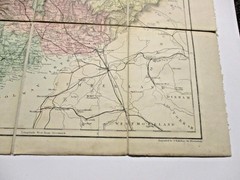 Black’s Road & Railway Travelling Map of Scotland 1860’s / 1870’s – Linen Backed