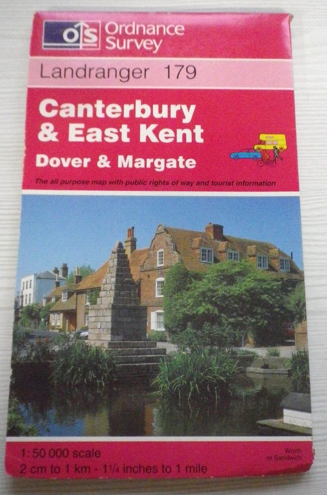 Landranger 179 Ordnance Survey Map 1:50000 Canterbury & East Kent, Dover