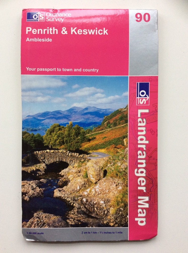 Ordnance Survey Landranger Map 90 Penrith & Keswick & Ambleside