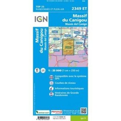 France 1:25K map 2349ET – Massif du Canigou – Massis del Canigo map