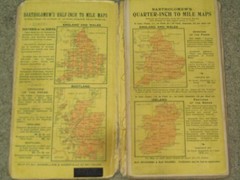 Antique 1904-1920 Bartholomews Reduced Survey Map 23 Hereford – cloth
