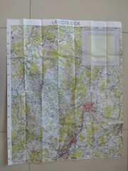 Cote d’Or in Burgundy France Tourist Map Folding Paper Map 2007