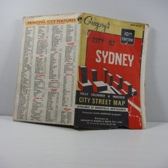 Rare Gregory’s City of Sydney Street Map Vintage 10th edition Clive Barrass