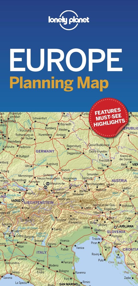 Lonely Planet Europe Planning Map: Easy-Fold, Full Colour Travel Map with…