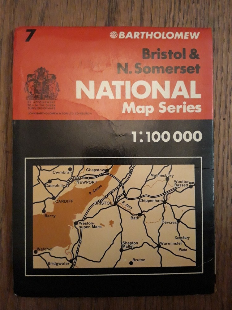 Bartholomew National Map Series 7 Bristol & N.Somerset