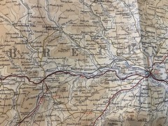Cardigan Vintage Revised Half Inch Paper Bartholomews map No 17
