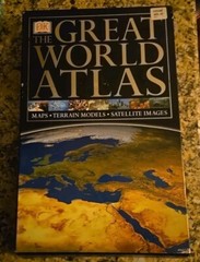 The Great World Atlas DK maps terrain models satellite images 2002 book 18″x12″