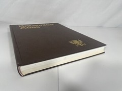 Britannica Atlas Hardcover 1989 Oversized Hardcover Leather