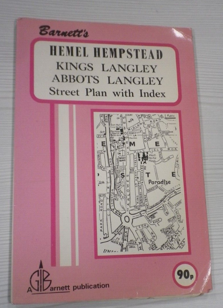 Vintage Barnett’s Official Street Plan of Hemel Hempstead (1980’s)