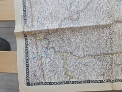 Lot of 3 National Geographic Large Folded Paper Historical Maps of the USA 1950s