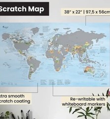 Awesome Maps – Hiking Map Scratch Edition 38x22inch