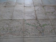 VINTAGE ORDNANCE SURVEY MAP EXMOOR ONE INCH 1925 SOME TEARS ON FOLDS