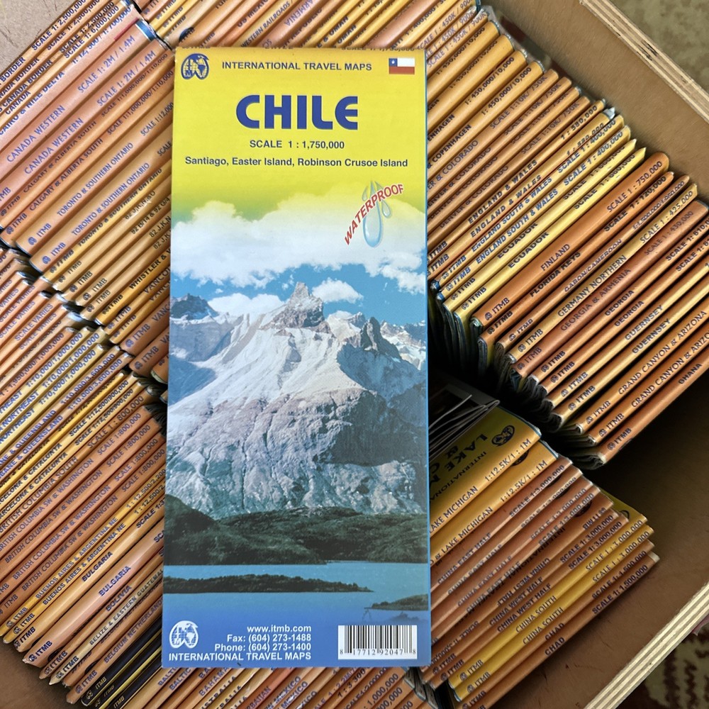 CHILE TRAVEL REFERENCE MAP 1:1,750,000 By Itmb Publishing **BRAND NEW**