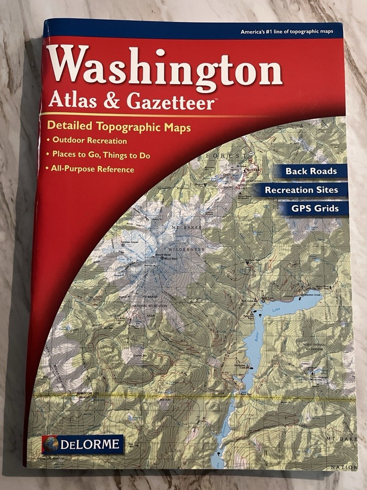 DeLorme Washington Atlas & Gazetteer Like New