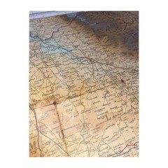 Bartholomews English Lakes Folded Cloth Map Half Inch Contoured Vintage Pre 1936