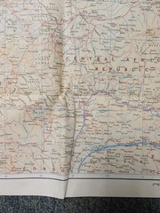 Africa North-East Bartholomew World Travel Map, 1977, Approx. 191 X 77cm