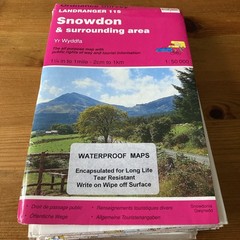 Snowdon & Surrounding Area (Landranger OS Sheet map 115 waterproof laminated