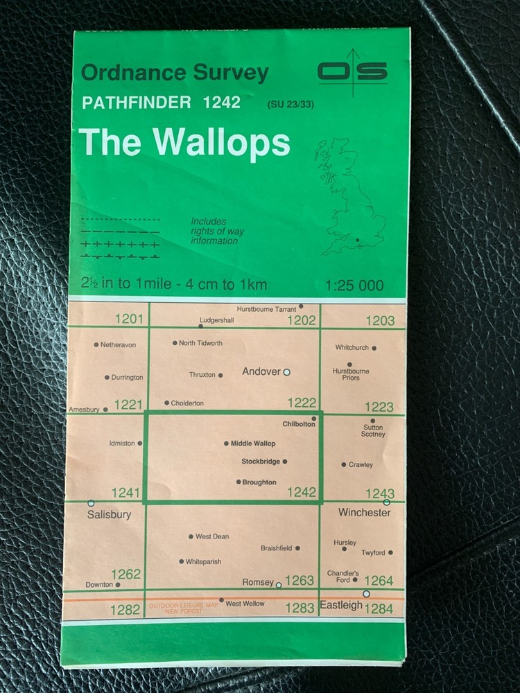 Ordnance Survey Map Pathfinder 1242 The Wallops 1:25000 SU 23/33
