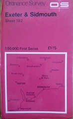 Landranger 192. Exeter & Sidmouth. OS 1:50,000 Map. Ordnance Survey. Vintage