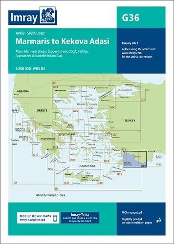 Imray G Series G36 Turkey – South Coast (Map) Imray G Charts