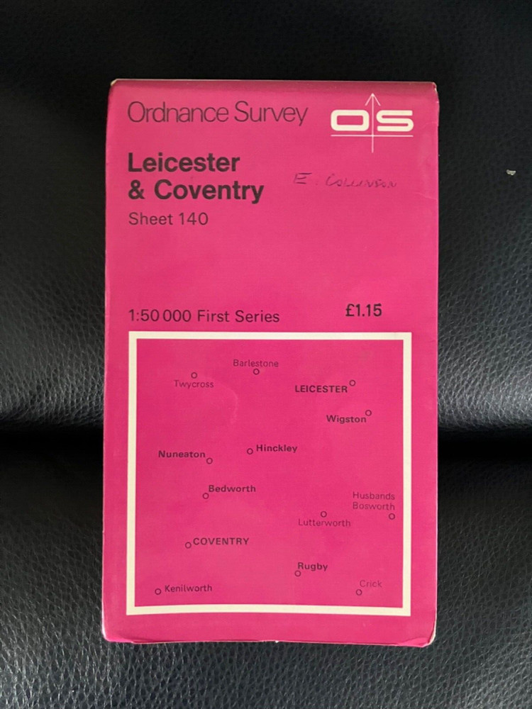 Ordnance Survey Landranger sheet 140 Leicester & Coventry, 1974