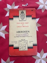 Ordnance Survey One Inch ABERDEEN vintage , rambling walking