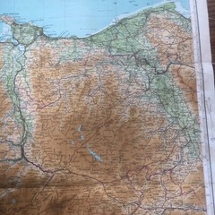 Vintage Bartholomews cloth backed map of North Wales