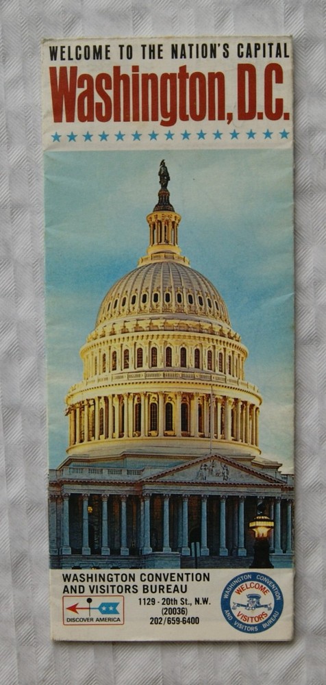 Vintage: Welcome to Washington DC, Street Map & Lodging Guide