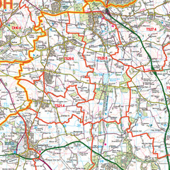 (G15) Map of Teesside TS Postcode Sectors, Poster of Teesside Postcodes