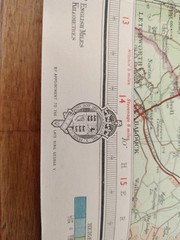 Vintage Bartholomews Revised Half Inch Contoured Maps Cambridge Sheet 20 Cloth.