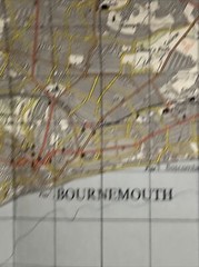 BOURNEMOUTH is Ordnance Survey Seventh Series CLOTH One Inch Map Sheet 179 1960