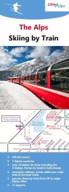 The Alps – Skiing by Train (Sheet map, folded)