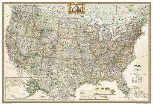 Nat Geo Maps United States Executive Map [Enlarged and Laminat (Map) (UK IMPORT)